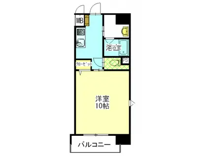 柳町Aマンション(1K/8階)の間取り写真