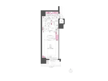 ZOOM東神田(1K/2階)の間取り写真