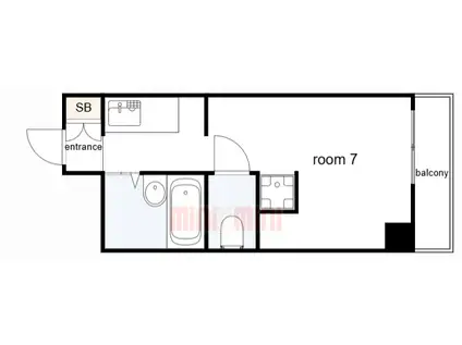 SENSE 武庫之荘(1K/3階)の間取り写真