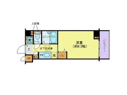 フェニックス目黒弐番館(1K/1階)の間取り写真