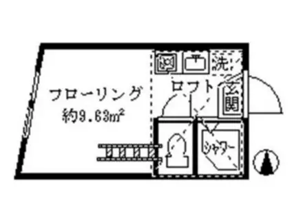 フェリスソニア(ワンルーム/2階)の間取り写真