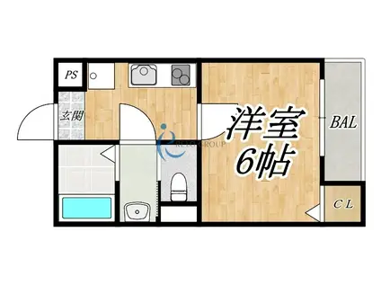 エム・ステージ平野本町III(1K/3階)の間取り写真