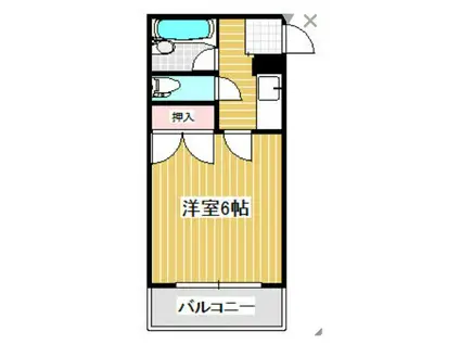 プレステージ横田(1K/3階)の間取り写真