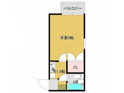 ジェフ・メノー(1K/2階)の間取り写真