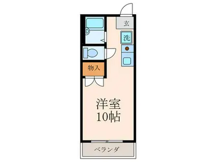 ルミエール折尾(ワンルーム/2階)の間取り写真