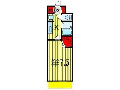 ヴィラ・ロクロー(1K/4階)の間取り写真