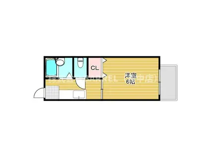 アブニールハイツ(1K/2階)の間取り写真