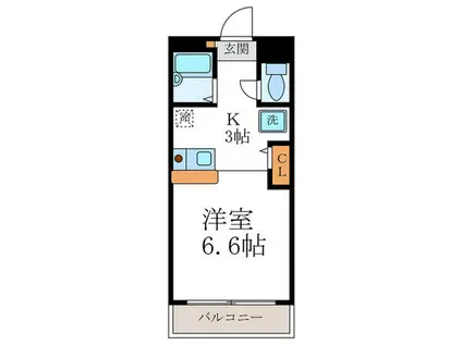 コンフォール辻本(1K/2階)の間取り写真