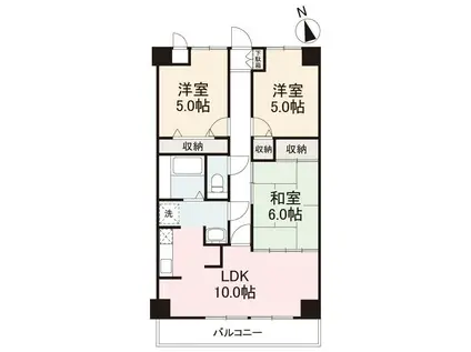 ヴィラリュミエール(3LDK/2階)の間取り写真