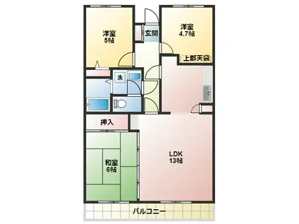BIG7(3LDK/2階)の間取り写真
