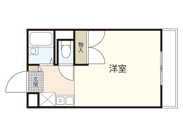 FIORE宮島口(1K/1階)の間取り写真