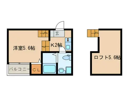 PLAT(1K/1階)の間取り写真