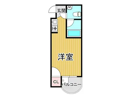 ラ・コート滝谷A棟(ワンルーム/1階)の間取り写真