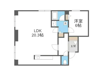 E-1ビル大通東(1LDK/7階)の間取り写真