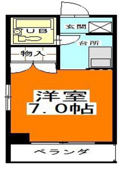 富田町共同ビル(1K/5階)の間取り写真