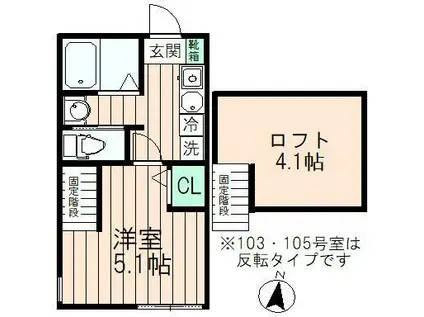 サンマルク大塚(1K/1階)の間取り写真