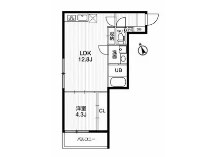 モアリッシェル代官山青葉台(1LDK/2階)の間取り写真