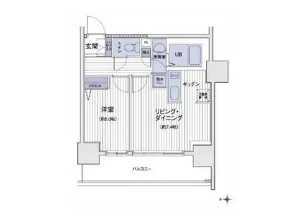 エスティメゾン大島(1LDK/11階)の間取り写真