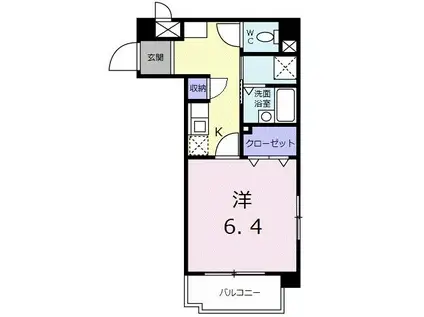 ムーンライトコート(1K/4階)の間取り写真