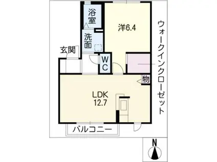 アロッジオ(1LDK/2階)の間取り写真