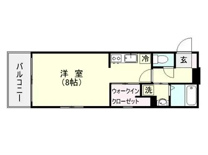 リーベンパレス荒田(ワンルーム/5階)の間取り写真