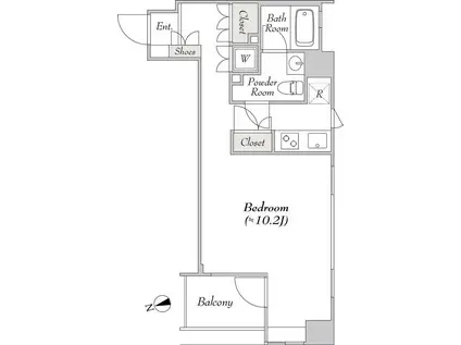 ブルロック銀座イースト(1K/10階)の間取り写真