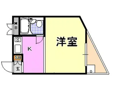 ハイメゾン岡本(1K/3階)の間取り写真