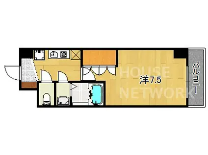 CASA SOLLAZZO京都西陣(1K/1階)の間取り写真