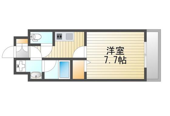 SUN GATE(1K/4階)の間取り写真