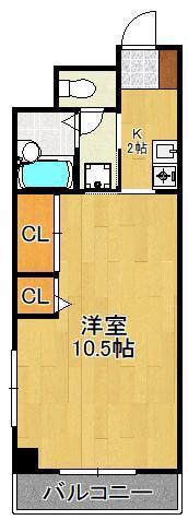 SKハイツ(1K/7階)の間取り写真