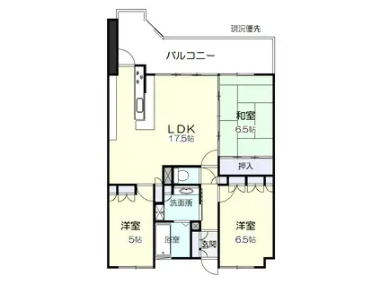 サーパスシティ東朝日町(3LDK/2階)の間取り写真