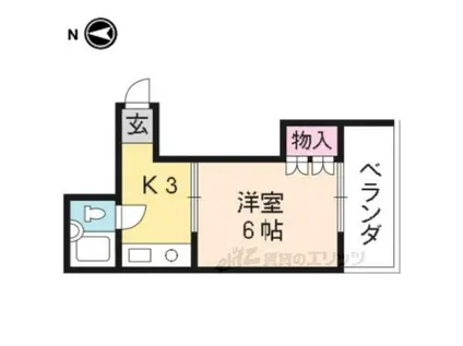 アメニティ近衛(1K/2階)の間取り写真