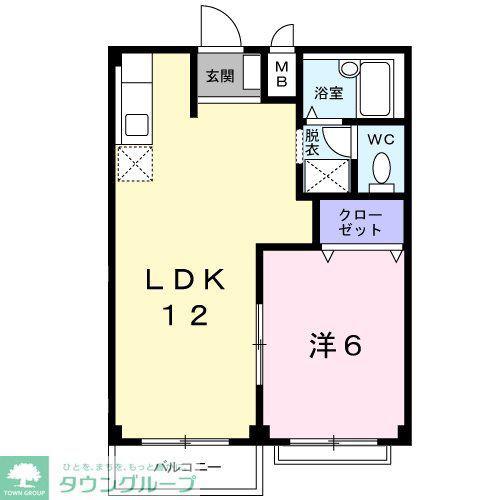 さくらハイツ(1LDK/1階)の間取り写真