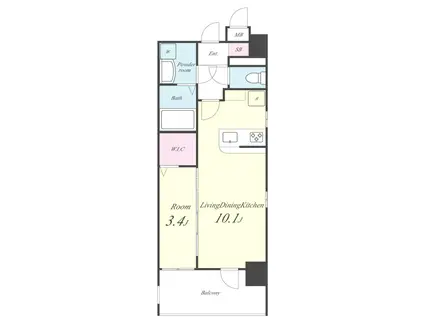 エスティメゾン川口(1LDK/8階)の間取り写真
