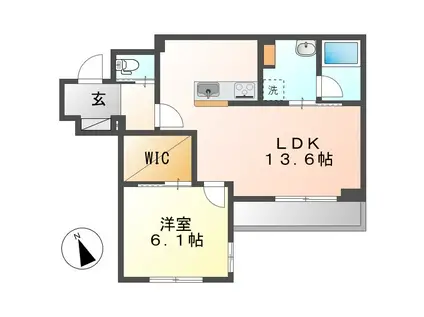 ヴィラ フォレスタ(1LDK/3階)の間取り写真