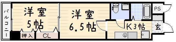 木下鉱産ビル(2K/3階)の間取り写真