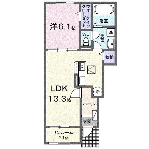 コーチェ(1LDK/1階)の間取り写真