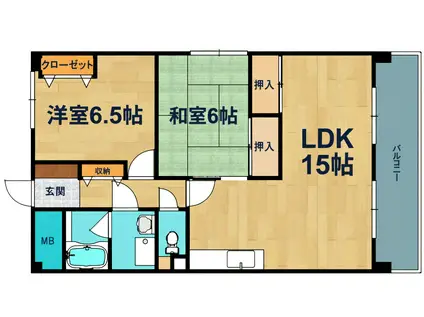 セイントラムパーク(3LDK/5階)の間取り写真