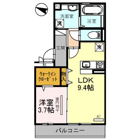EXPO GARDEN(1LDK/2階)の間取り写真
