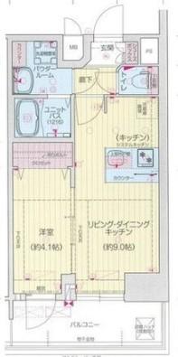プレサンス大須観音フィエスタ(1LDK/14階)の間取り写真