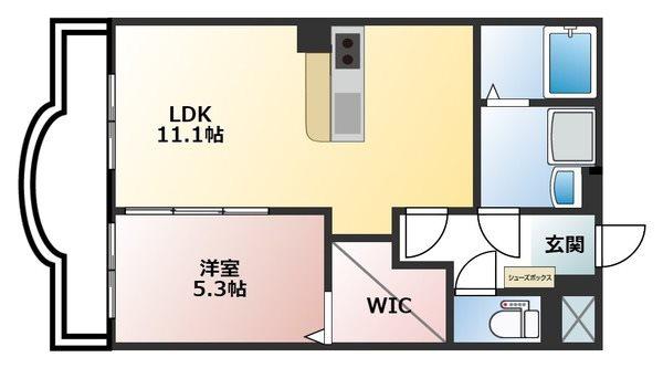 KORAT(1LDK/3階)の間取り写真