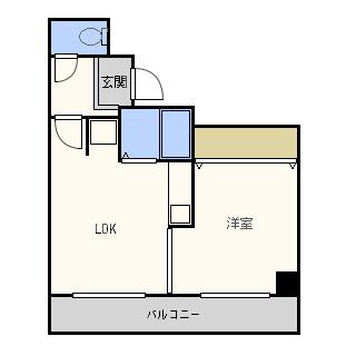 ネオユニベールI(1DK/3階)の間取り写真