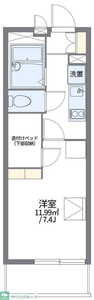 レオパレスアルファード(1K/2階)の間取り写真