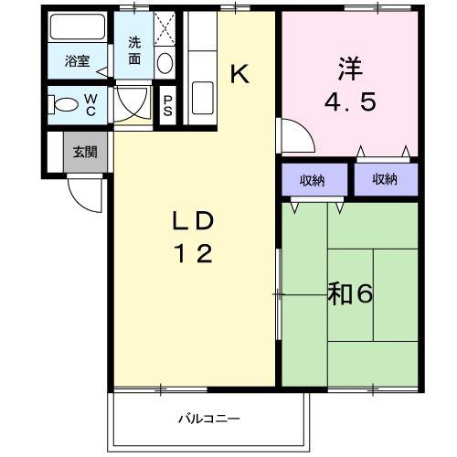 PROSPER21-I(2LDK/2階)の間取り写真