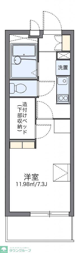 レオパレスエターナルI(1K/3階)の間取り写真