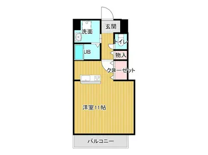 グランデ・ピアッツァ(ワンルーム/1階)の間取り写真