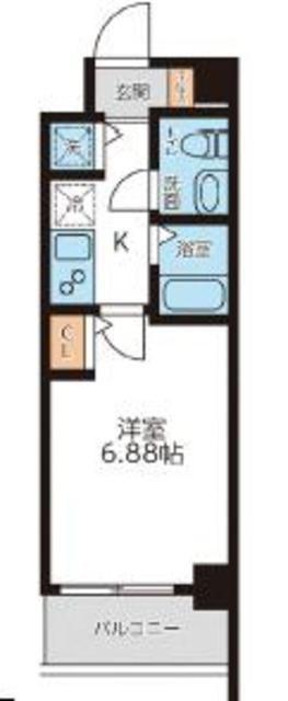 メゾン西馬込(1K/3階)の間取り写真