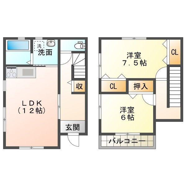ソル・レヴェンテ(2LDK/1階)の間取り写真