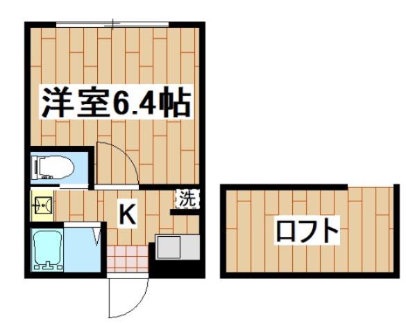 ヨコハマベイYELL2(1K/1階)の間取り写真