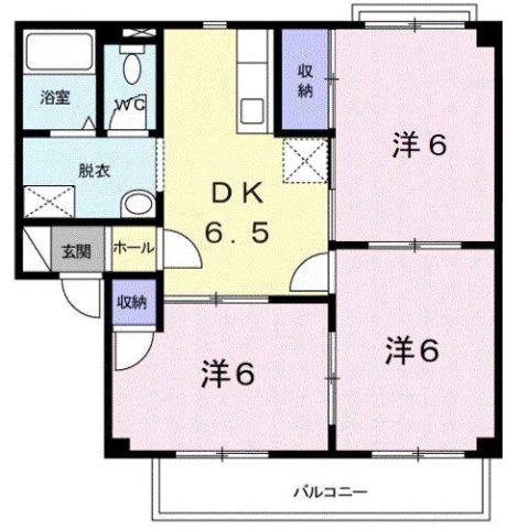 グレイスII(3LDK/2階)の間取り写真